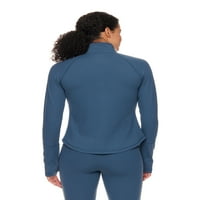 Зголемена јакна за перформанси на Reebok Women со џеб од патент, големини XS-XXXL
