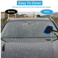 Алатка За Чистење Прозорци За Чистење автомобили Алатка За Чистење Прозорци Од Микрофибер Со Крпа За Повеќекратна Употреба Глава