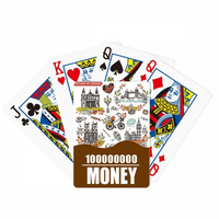 Биг Бен Лондон Англија Арт Деко Мода Покер Играње Карти Смешни Рака Игра