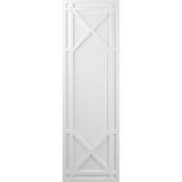 Ekena Millwork 12 W 50 H TRUE FIT PVC BUNGALOW фиксни ролетни за монтирање, недовршени