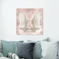 Wynwood Studio Mase and Glam Wall Art Canvas Prints 'Chie's Freedom Wings' Peathers - Пинк, бело