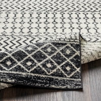 Уметнички ткајачи Елазиз Геометриска област килим, црна, 10 '13'