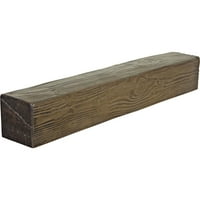 Ekena Millwork 6 H 8 D 72 W Sandblasted Fau Wood Camply Mantel, Premium Walnut