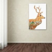 Трговска марка ликовна уметност „Дух на пејзажот на шумските елени“ платно уметност од Мишел Фабер