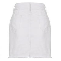 казка женски летни здолништа фармерки висок струк тенок сплет тексас шорцеви здолниште на плажа бело xl