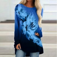 Мода Жена О-Вратот Долги Ракави Маицаumn Печатење Блуза Блузи Hot6sl4869905