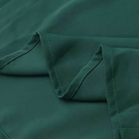 Земајќи Мода Жени Лето Плус Големина Обична Кошула Со Долги Ракави Фустан Лажен Врат Лабави Цврсти Макси Џебни Фустани Зелена