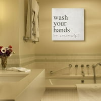 Индустриски студенти Не сериозно измијте ги рацете за чистота за чистота на бањата за чистота на платното од Дафне Полсели,