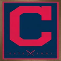 Бејзбол тим на Кливленд - Постер за лого wallид, 14.725 22.375