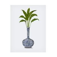 Фабна фанки 'chinoiserie вазна со растително платно уметност