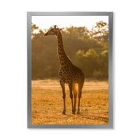 DesignArt „Африканска жирафа во фармата„ Диви животни II “врамени уметнички принт