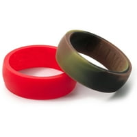 HR камо и црвени силиконски прстени, 2-пакувања