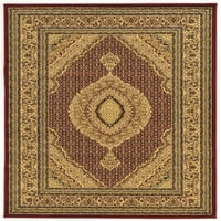 Колекција на килими на Linon Home Décor Locksley Area, црвен и крем, 9 '12'