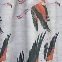DesignArt 'Фламинго тропски колаж' животни панел за завеси