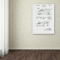 Трговска марка ликовна уметност Патент за летање на автомобили бело платно уметност од Клер Доерти
