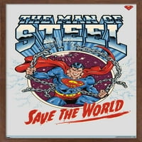 Стрипови Супермен-Зачувај Го Светскиот Ѕид Постер, 22.375 34