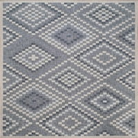 Нулум Повелбата Ацтек Трелис Внатрешен килим на отворено, 8 '10', сива