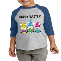 Среќен Велигден Смешно Зајаче Графичко Мало Дете Раглан-Среќен Велигденски Ден Маица За Деца-Подароци За Христијанска Кошула