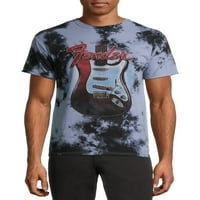 Фендер гитара заклучување на вратоврската за боење машка и голема машка графичка маица