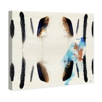 Wynwood Studio Апстрактна wallидна уметност платно „Plumage“ боја - кафеава, бела