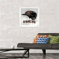 Arizona Diamondbacks - Постери за wallидови за капење на кациги, 14.725 22.375 Рамка