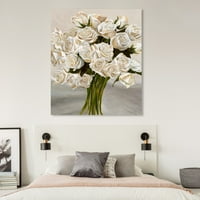 Студио Wynwood Studio Floral and Botanical Wall Art Canvas отпечатоци 'Sai - Ramos del Rose 3ln3182' Florals - Бело, зелено