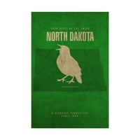 Трговска марка ликовна уметност „Држава животно Северна Дакота“ платно уметност од Црвен Атлас Дизајнс