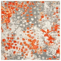 Медисон Канделарио Апстрактни Полки Површини, сив портокал, 8 '8' квадратни