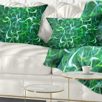 DesignArt Темно зелена акварела фрактална уметност - Апстрактна перница за фрлање - 18x18