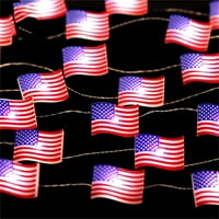 Денот На Независноста МИИРЕН ЛЕД Стринг Светла 10 СТАПКИ 30 лед Американски Знамиња УСБ И Лилјак