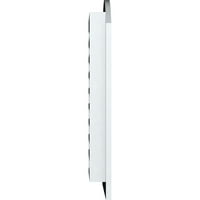Ekena Millwork 12 W 22 H Arch Top Gable Vent Funtional, PVC Gable отвор со 1 4 рамка за рамна трим