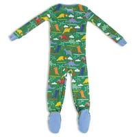 Детско место бебе и дете момче тесно фитинг со долги ракави и долги патеки од пижами, големини 0-5T