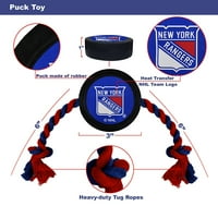 Миленичиња прва NHL New York Rangers Hockey Puck Toy - тешка трајна играчка за гума од гума од гума