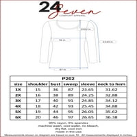 24Seven Comfort Comfort Long Sween Swing Plus Size Tunic Top
