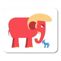 Голем Црвен Слон И Малку Сино Магаре Симболи Подлога За Глувци Подлога За Глувци Подлога За Глувци