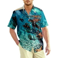 Океански Кошули, Унизирани Графички Маици СО 3д Принт со Кратки ракави машка машка маица, Облека За Парови