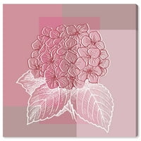 Wynwood Studio Canvas Pink Hydrangea Floral и Botanical Florals Wall Art Canvas Print розова розова розова розова розова 12x12