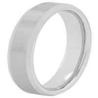 Менс сребрен тон тонфрам обичен облик на удобност вклопуван свадба бенд - машка прстен