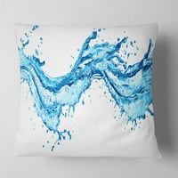 DesignArt Splashes на сина вода - Апстрактна перница за фрлање - 16x16