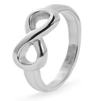 Крајбрежен накит со висок полиран прстен од не'рѓосувачки челик