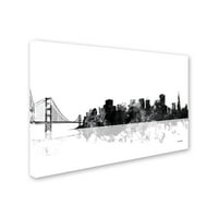 Трговска марка ликовна уметност Сан Франциско Калифорнија Skyline BG-1 Canvas Art by Marlene Watson