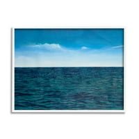 Длабоки океански сини водни бранови крајбрежна графичка уметност бела врамена уметничка печатена wallидна уметност