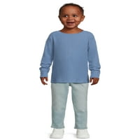 Garanimals Toddler Boy Долга ракав Вафл плетена маица, големини 12м-5Т