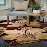 Обединетите ткајачи Charlize Acacia Canvas Floral Grey ткаени полипропилен област килим или тркач