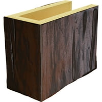 Ekena Millwork 6 H 10 D 48 W Riverwood Fau Wood Camplace Mantel Kit W alamo Corbels, Premium Hickory