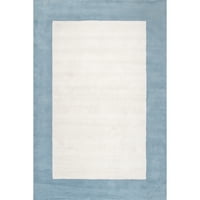 Nuloom Paine Hand Tufted Волна област килим, 4 '6', бебе сино