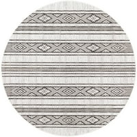 Уметнички ткајачи роло 6 '9' Црн ориентален килим на отворено