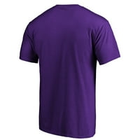 Машки фанатици брендирани со виолетова Лос Анџелес Лејкерс во НБА финалето врзана маица со висока пост