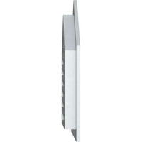 Ekena Millwork 26 W 26 H врв на врвот на теренот за проветрување: Функционален, PVC Gable Vent W 1 4 рамка за рамна трим