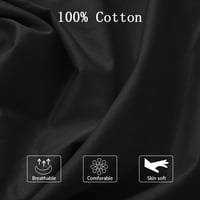 Единствени поволни цени Египетска памучна патент за тело за перници за тело, црна црна 20 48